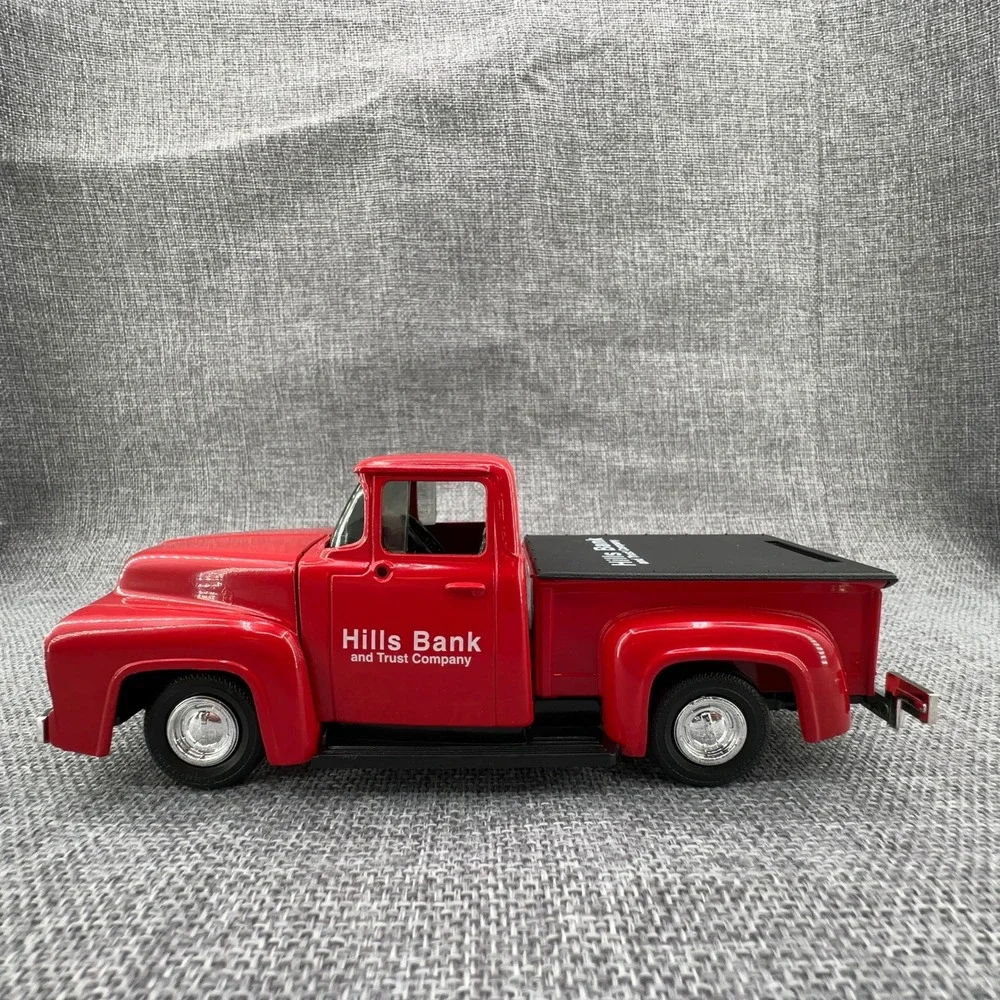 Vintage '95 Ertl 1956 Ford Pickup Die-Cast Metal Coin Bank Hills Bank USA NEW